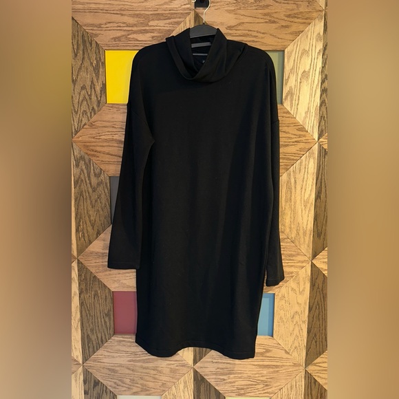 NWT GAP Women’s Shirt Dress Black Turtleneck Long Sleeve Cozy Size XS Tall - Picture 5 of 8